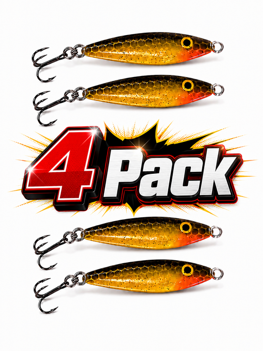 Carolina Ambush Baits 4-Pack Jig Combo 1/2 oz. - 2" Length - Yellow Perch