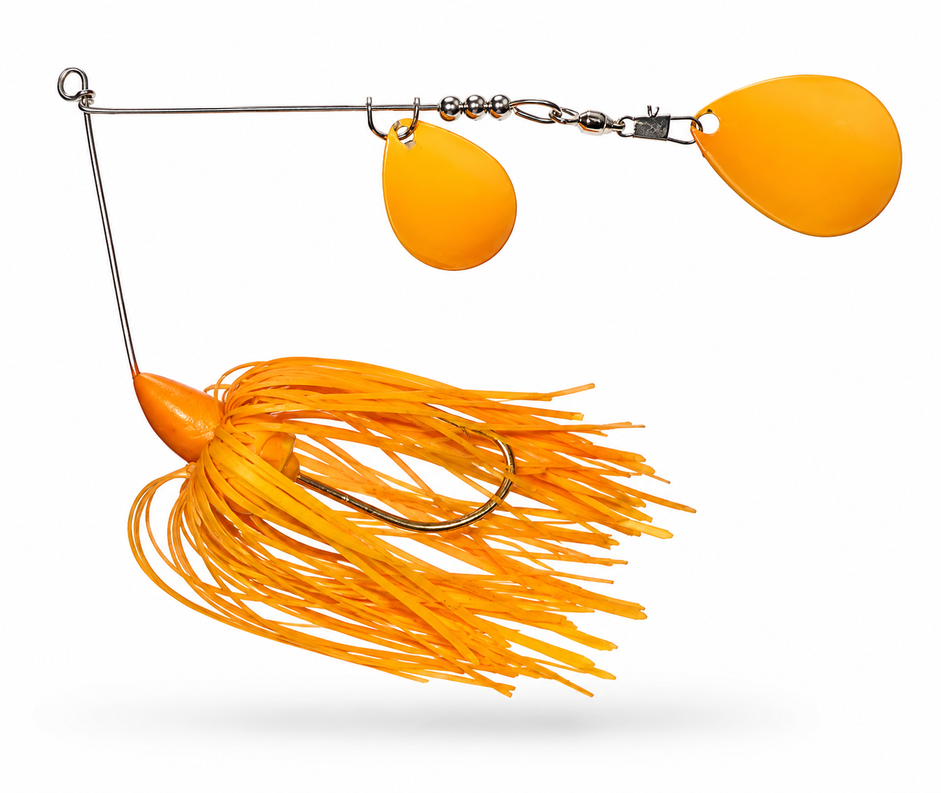 Economy - Carolina Ambush Baits 3/8 oz Premium Tandem Colorado Spinnerbait – Custom Orange Bass Fishing Lure