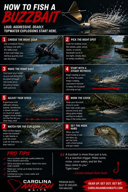 Premium Bass Buzzbait – Chartreuse & Orange Skirt with Silver Propeller