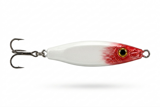 Carolina Ambush Baits "Redhead Pearl" Drop Jig – 2" Vertical Jig, 1/2 oz.