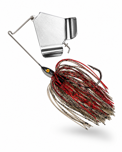 Carolina Ambush Baits Custom 3/8 oz Topwater Bass Fishing Buzzbait – Red Craw / Delta Craw, Hand-Poured Head & 3/0 Hook